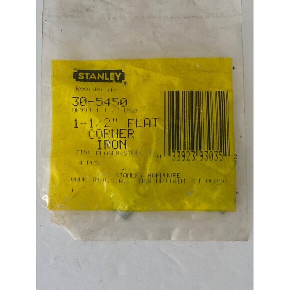 Stanley Corner Braces & Flat Corner Iron Set 3"/76mm Zinc-Plated Steel 12 Pieces - Picture 6 of 7